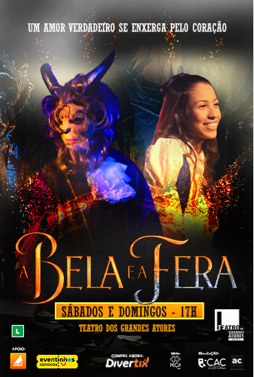 Capa da peça A Bela e a Fera