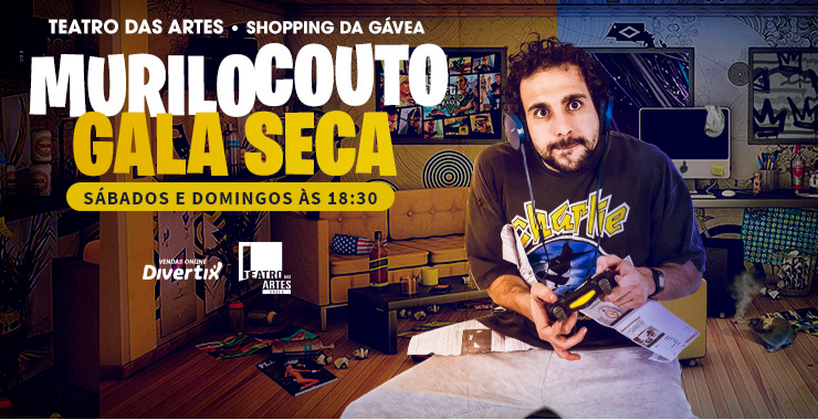 Banner da peça Murilo Couto - Gala Seca