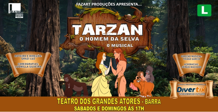 Banner da peça Tarzan - o homem da selva