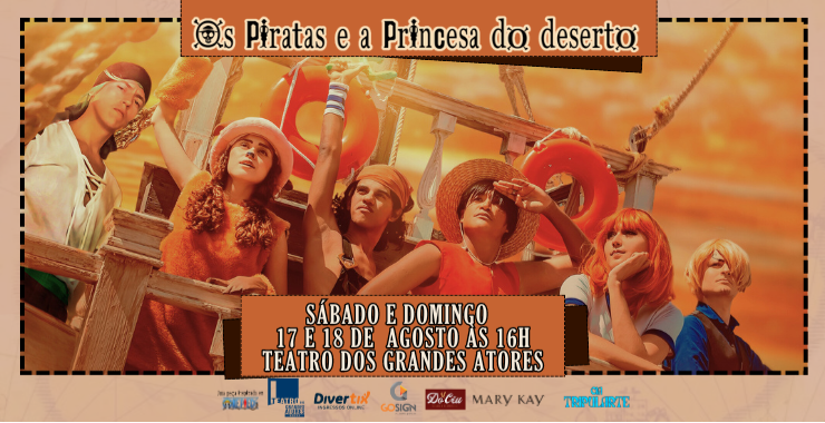 Banner da peça Os piratas e a princesa do deserto