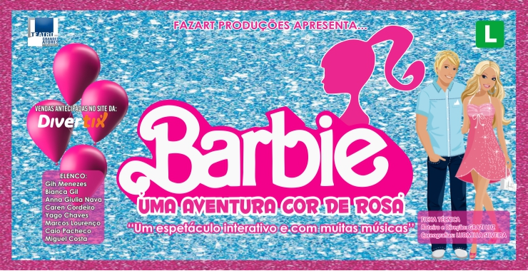 Banner da peça Barbie