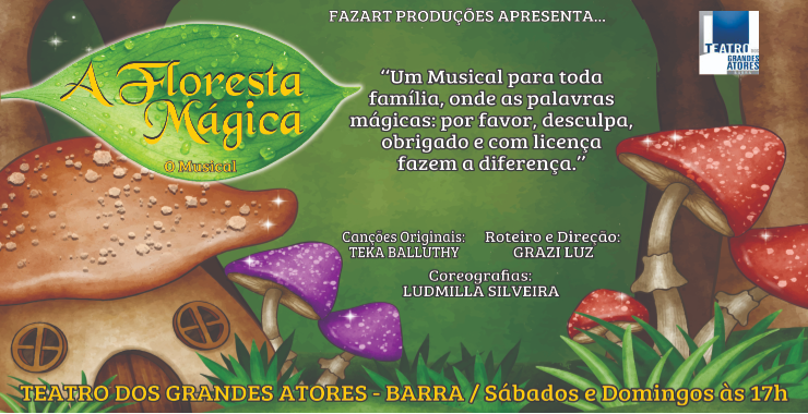 Banner da peça A Floresta Mágica