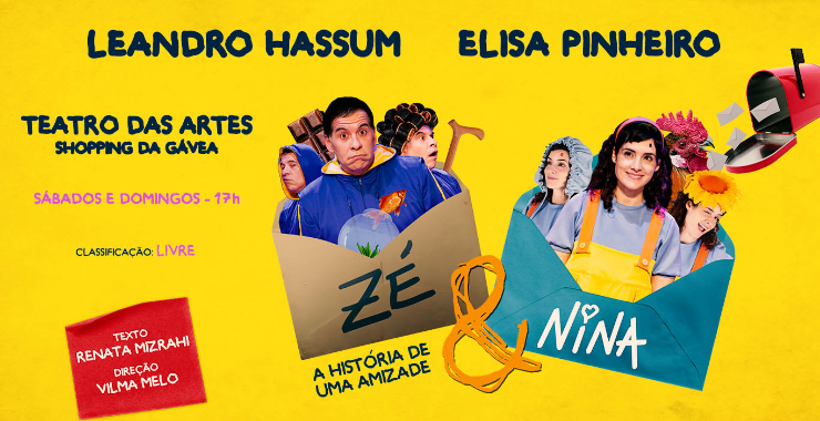Banner da peça ZÉ e Nina - A História de Uma Amizade