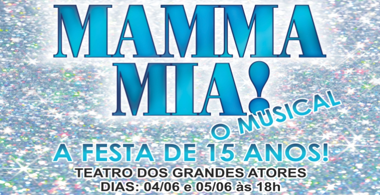 Banner da peça Mamma Mia