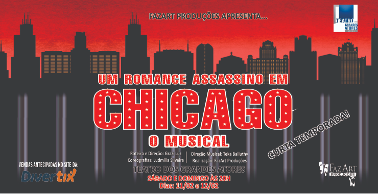 Banner da peça Chicago