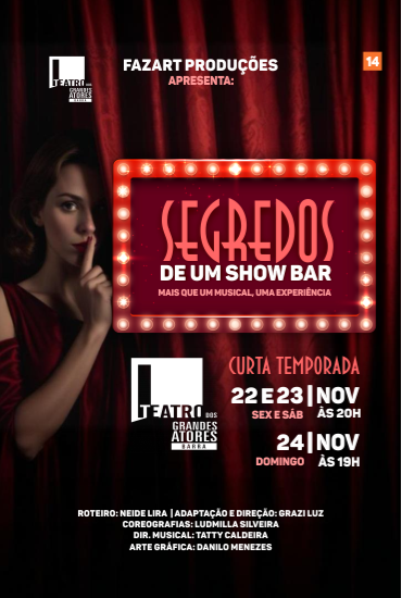 Capa da peça Segredos de um show bar