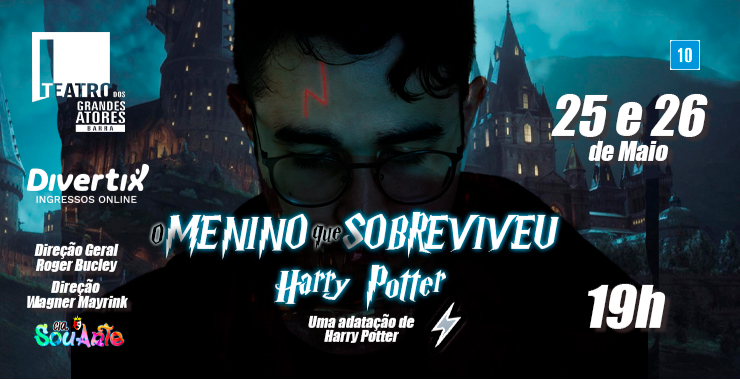 Banner da peça O Menino que sobreviveu