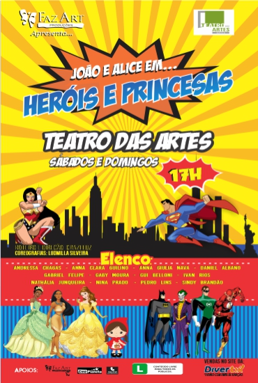 Capa da peça Heróis & Princesas