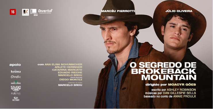 Banner da peça O Segredo de Brokeback Mountain