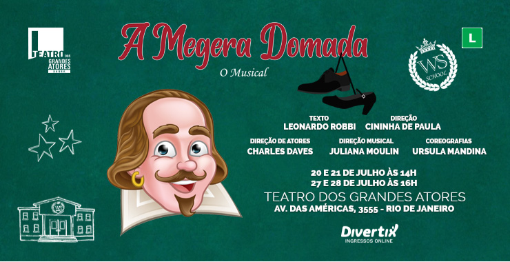Banner da peça A Megera Domada